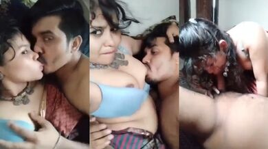 Sucking sexy wife’s boobs and sucking cock