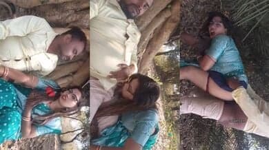 Village Bhabhi having sex with her lover in the forest