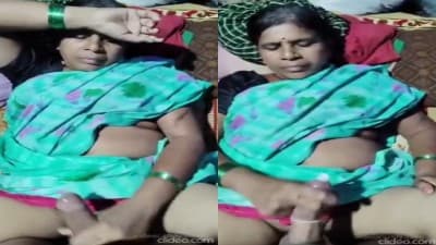 Old Aunty Jerking Young Dick Takes